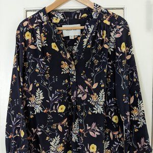 Amour Vert Silk Floral Blouse